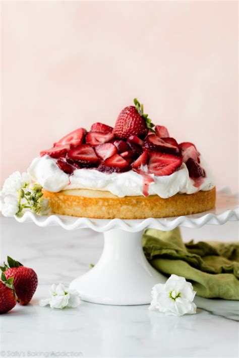 one-layer-strawberry-shortcake-cake-sallys-baking image