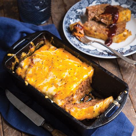 spicy-cheesy-meat-loaf-with-caramelized-onions image
