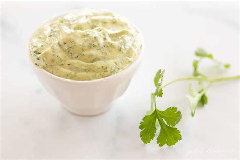 easy-cilantro-aioli-recipe-with-video-julie-blanner image