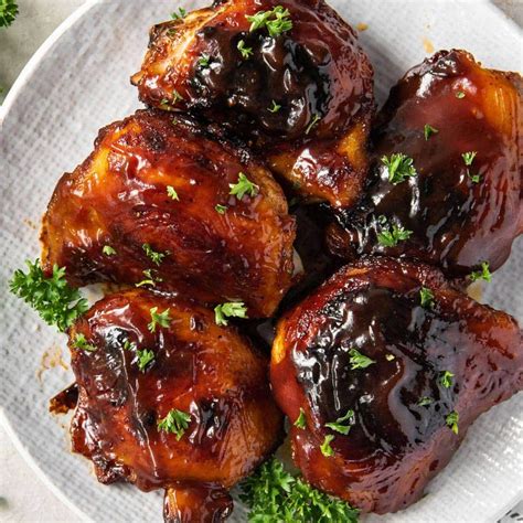 easy-bbq-baked-chicken-thighs image