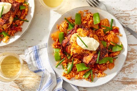spanish-spiced-chicken-rice-with-piquillo-peppers image
