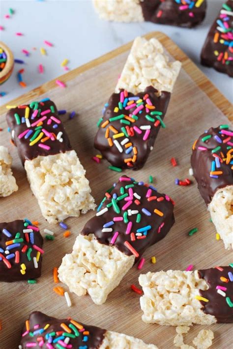 the-best-chocolate-dipped-rice-krispie-treats image