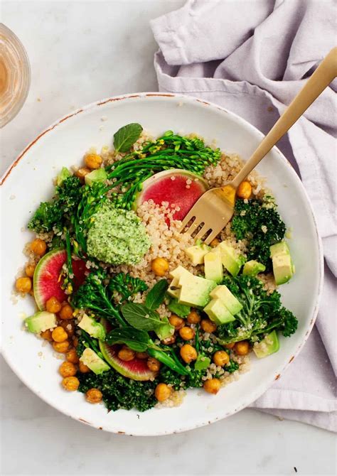 broccoli-pesto-quinoa-salad-recipe-love-and-lemons image