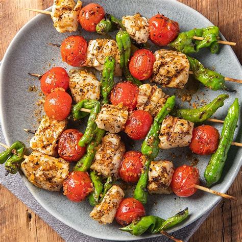 garlic-and-herb-grilled-halibut-skewers-grill-mates image