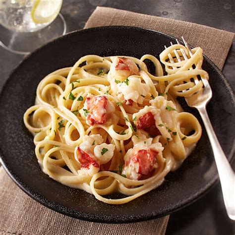 butter-poached-lobster-with-linguine-recipe-land-olakes image