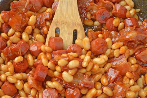 quick-stovetop-franks-beans-recipe-video-beanie-weenies image