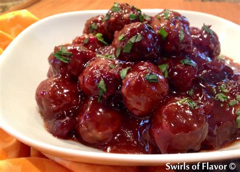 cranberry-sweet-and-sour-slow-cooker-meatballs-swirls image