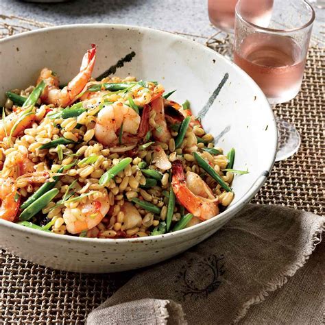 warm-shrimp-salad-with-kamut-red-chile-and-tarragon image