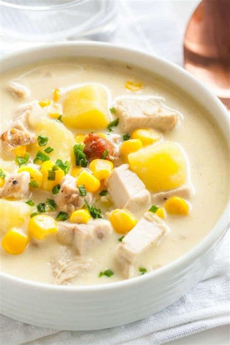 creamy-leftover-turkey-soup-easy-turkey-corn-chowder image