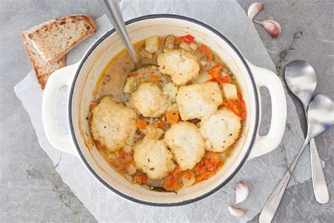 chicken-stew-with-fluffy-dumplings-vibrant-plate image