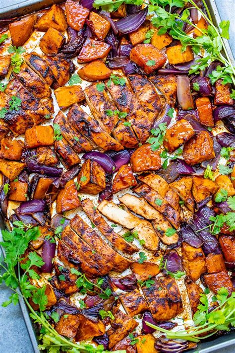 30-minute-baked-chicken-and-sweet-potatoes-averie image