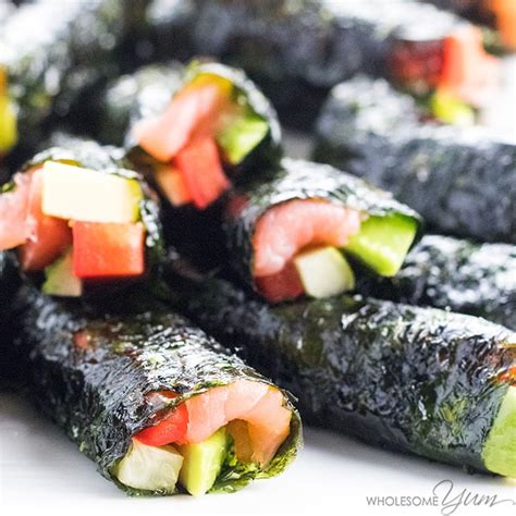 keto-low-carb-sushi-rolls-recipe-without-rice image
