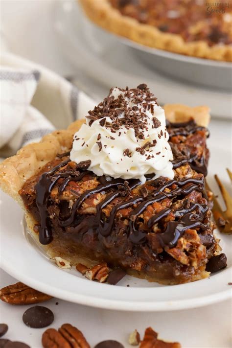 chocolate-pecan-pie-no-corn-syrup-celebrating-sweets image