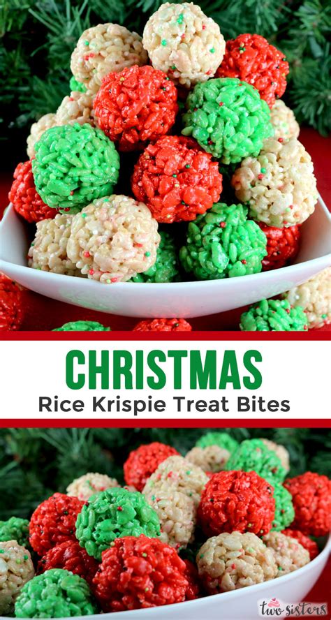 christmas-rice-krispie-treat-bites-two-sisters image