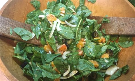 spinach-salad-with-orange-fennel-and-black-olives image