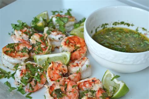garlic-lime-grilled-prawns-with-cilantro-dip image