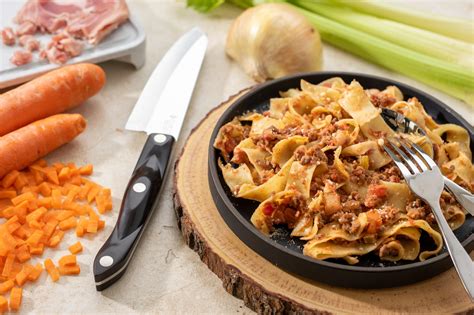 italian-bolognese-sauce-with-pancetta-and-papperdelle image