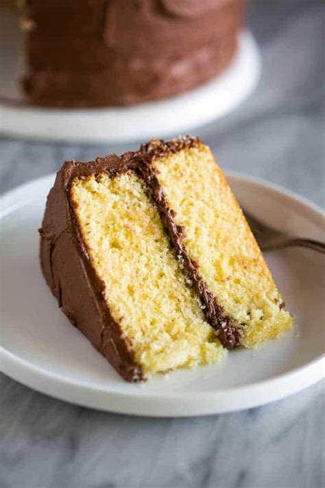 yellow-cake-with-chocolate-frosting image
