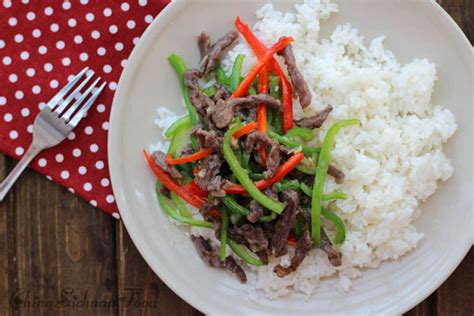 stir-fried-beef-with-green-peppers-china-sichuan-food image