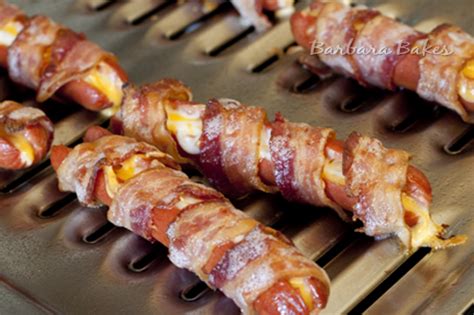 bacon-wrapped-cheese-hot-dogs-barbara-bakes image