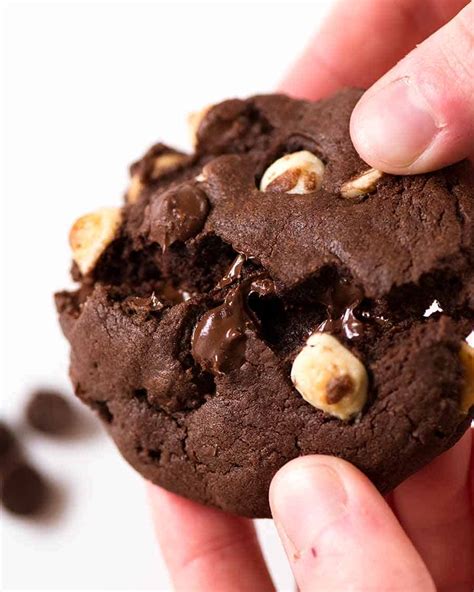 outrageous-triple-chocolate-cookies-recipetin-eats image