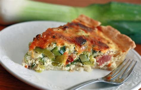 bacon-and-leek-quiche-the-daring-gourmet image