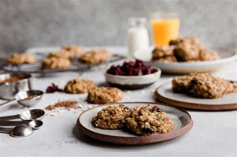 oatmeal-and-flax-cranberry-cookies-king-arthur-baking image
