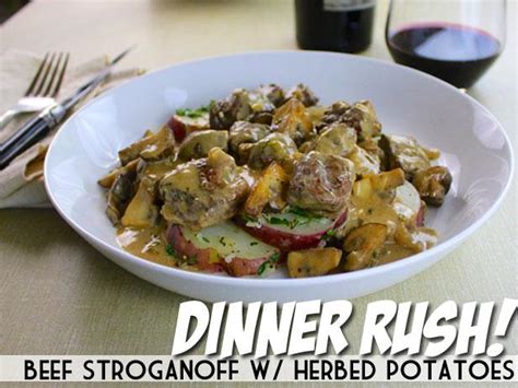 beef-stroganoff-with-herbed-potatoes-devour image