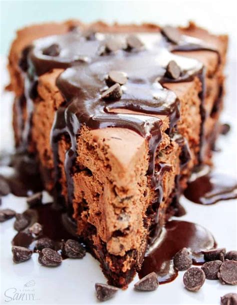 fudge-brownie-no-bake-cheesecake-dash-of-sanity image