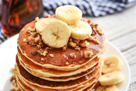 vegan-maple-walnut-pancakes-that-are-stacked-with image