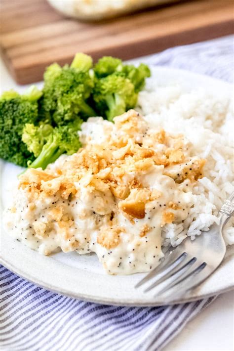 easy-poppy-seed-chicken-casserole-yellow-bliss-road image