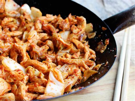 kimchi-chicken-and-cabbage-stir-fry-recipe-serious image