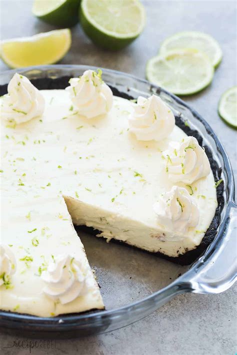 almost-no-bake-key-lime-pie-with-chocolate-crust image