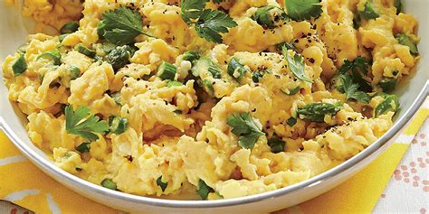 soft-scrambled-eggs-with-asparagus-recipe-myrecipes image