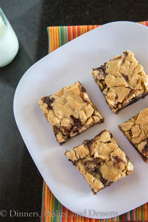 double-peanut-butter-bars-dinners-dishes-desserts image