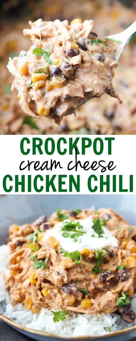 crockpot-cream-cheese-chicken-chili-belle-of-the-kitchen image