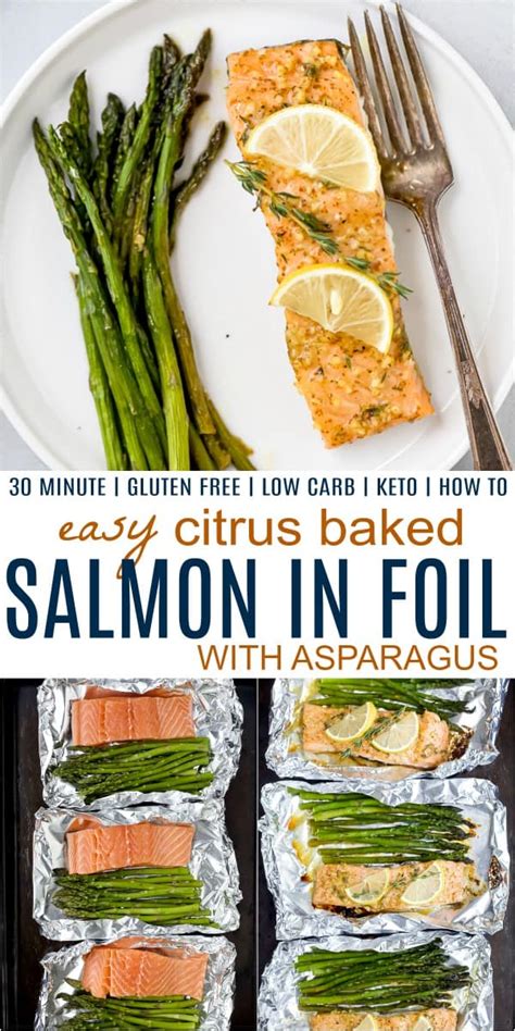 citrus-baked-salmon-in-foil-with-asparagus-joyful image