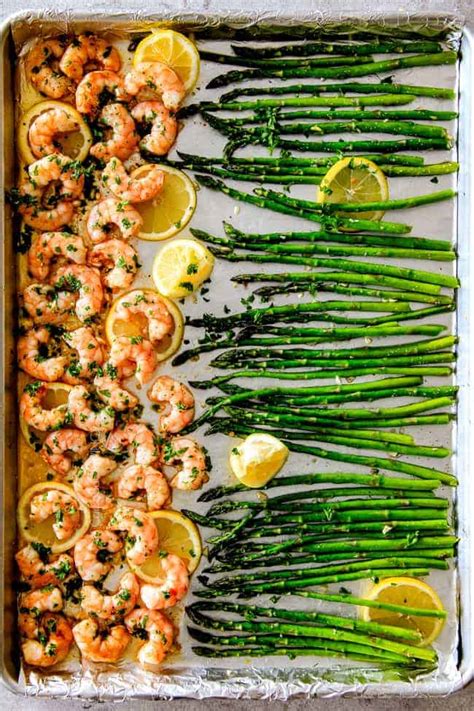 roasted-lemon-garlic-butter-shrimp-and-asparagus image