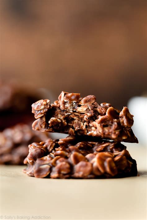 chocolate-peanut-butter-no-bake-cookies-sallys-baking image
