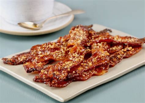 spicy-sweet-glazed-maple-bacon-with-pecans-tara image