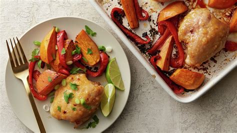 sheet-pan-maple-miso-chicken-and-sweet-potatoes image