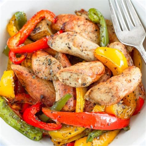 chicken-sausage-and-peppers-recipe-slimfast image