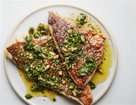 broiled-red-snapper-with-zaatar-salsa-verde-bon-apptit image