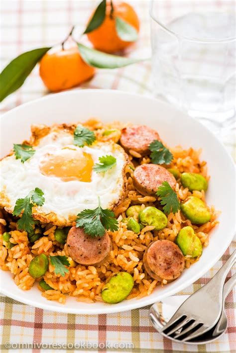 tomato-fried-rice-with-sausage-omnivores-cookbook image