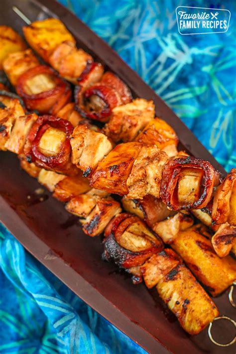 grilled-caribbean-chicken-and-bacon-kabobs-favorite image
