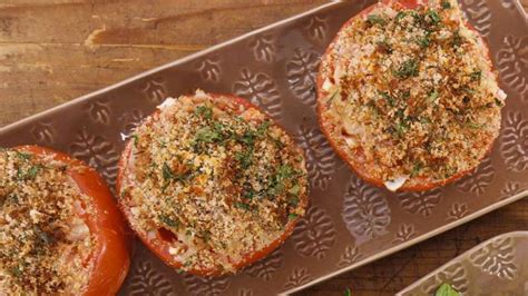 cheesy-stuffed-tomatoes-recipe-rachael-ray-show image