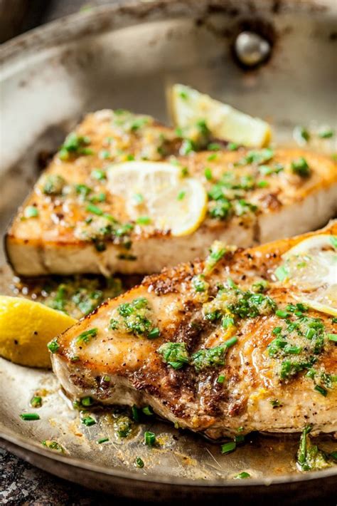 lemon-garlic-swordfish-recipe-chew-out-loud image