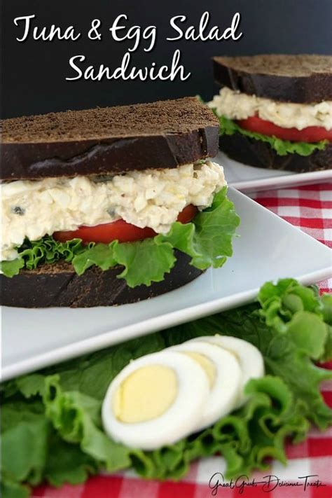 tuna-and-egg-salad-sandwich-great-grub-delicious-treats image