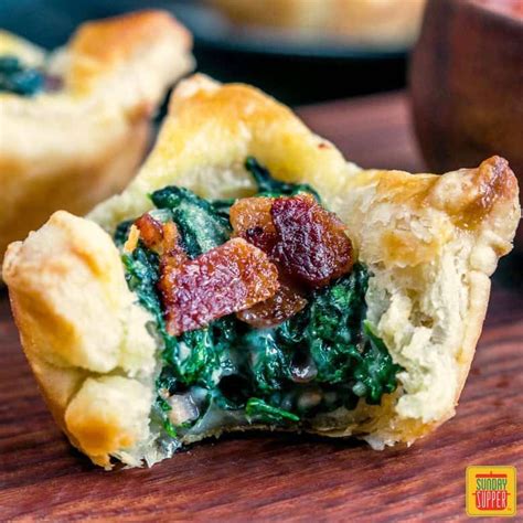 spinach-puff-pastry-with-bacon-sunday-supper-movement image
