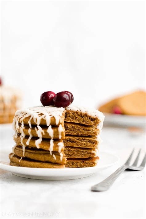 healthy-gingerbread-pancakes-amys-healthy-baking image